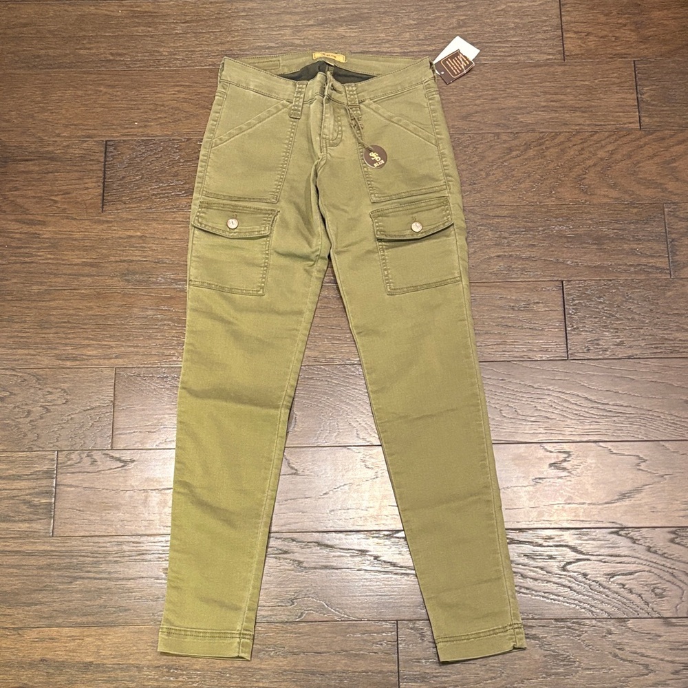 Olive Skinny Cargo Pants